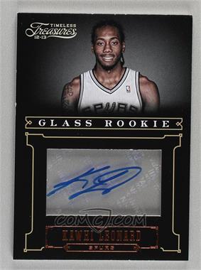 2012-13 Panini Timeless Treasures - [Base] #202 - Glass Rookie Autographs - Kawhi Leonard /499 [Noted]