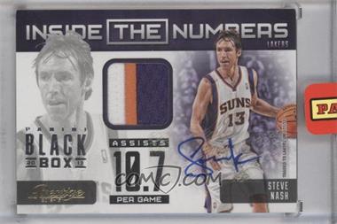 2012-13 Prestige - Inside the Numbers Materials - Prime Autograph Black Box #8 - Steve Nash /1 [Uncirculated]