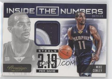 2012-13 Prestige - Inside the Numbers Materials - Prime #11 - Mike Conley /25