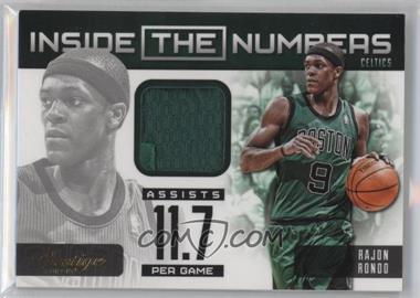 2012-13 Prestige - Inside the Numbers Materials - Prime #4 - Rajon Rondo /25