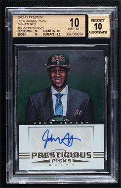 2012-13 Prestige - Prestigious Picks Signatures #58 - John Henson [BGS 10 PRISTINE]