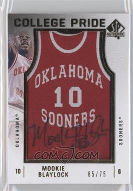 2012-13 SP Authentic - College Pride Autographs #CP-MB - Mookie Blaylock /75