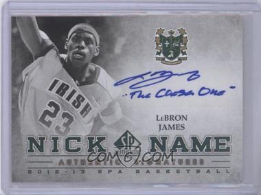 2012-13 SP Authentic - Nickname Authentic Signatures #AN-JA - LeBron James