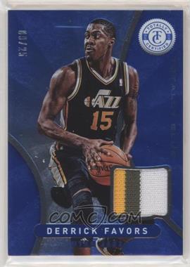 2012-13 Totally Certified - Memorabilia - Totally Blue Prime #63 - Derrick Favors /25