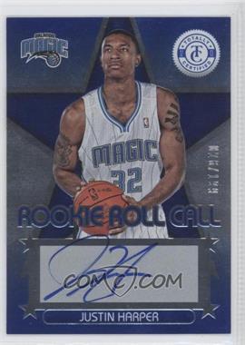 2012-13 Totally Certified - Rookie Roll Call - Blue #100 - Justin Harper /199