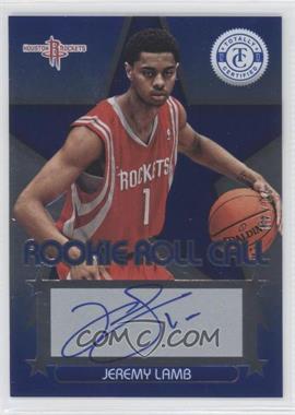 2012-13 Totally Certified - Rookie Roll Call - Blue #12 - Jeremy Lamb /49