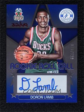 2012-13 Totally Certified - Rookie Roll Call - Blue #87 - Doron Lamb /129