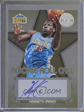 2012-13 Totally Certified - Rookie Roll Call - Gold #9 - Kenneth Faried /25