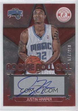 2012-13 Totally Certified - Rookie Roll Call - Red #100 - Justin Harper /279