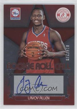2012-13 Totally Certified - Rookie Roll Call - Red #37 - Lavoy Allen /279