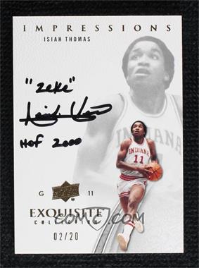 2012-13 Upper Deck Exquisite Collection - Impressions #I-IT - Isiah Thomas /20