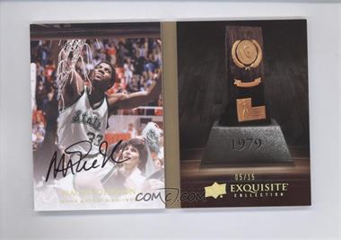 2012-13 Upper Deck Exquisite Collection - NCAA Championship Trophy Signatures #CT-MJ - Magic Johnson /15