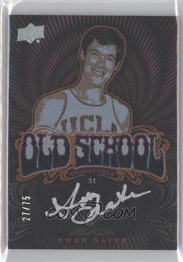 2012-13 Upper Deck Exquisite Collection - UD Black Old School Signatures #OS-SN - Swen Nater /75