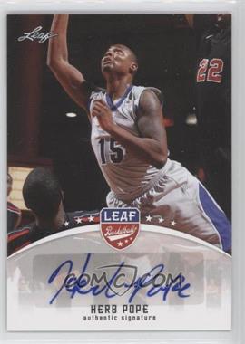 2012 Leaf - Base Autographs #BA-HP1 - Herb Pope