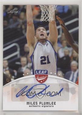 2012 Leaf - Base Autographs #BA-MP1 - Miles Plumlee