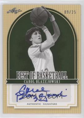 2012 Leaf Best of Basketball - [Base] - Green #CB1 - Carol Blazejowski /25