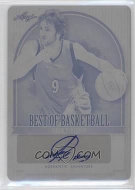 2012 Leaf Best of Basketball - [Base] - Printing Plate Black #RR1.2 - Ricky Rubio (With Ball) /1