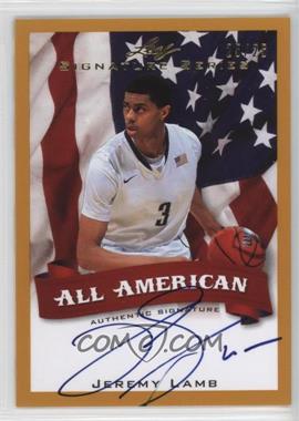 2012 Leaf Signature Series - All-American - Gold #AA-JL1 - Jeremy Lamb /25