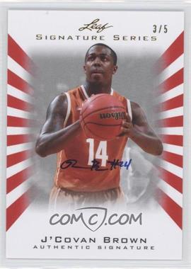 2012 Leaf Signature Series - [Base] - Red #BA-JCB - J'Covan Brown /5