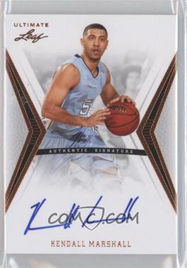 2012 Leaf Ultimate - Base Autographs #BA-KM2 - Kendall Marshall