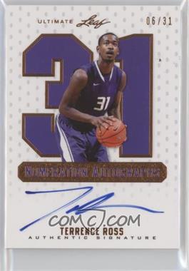 2012 Leaf Ultimate - Numeration Autographs #NU-TR1 - Terrence Ross /31