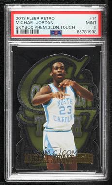 2013-14 Fleer Retro - 1996-97 Skybox Premium Golden Touch #14 - Michael Jordan [PSA 9 MINT]