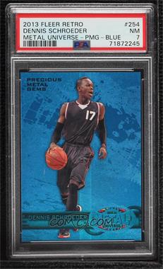 2013-14 Fleer Retro - [Base] - Fleer Metal Precious Metal Gems Blue #254 - Dennis Schroeder /50 [PSA 7 NM]