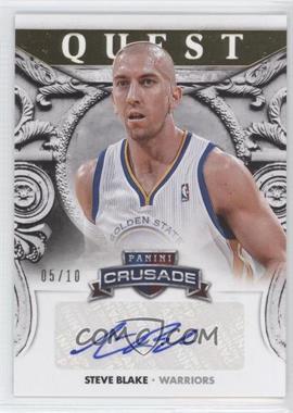 2013-14 Panini Crusade - Quest Autographs - Gold #4 - Steve Blake /10