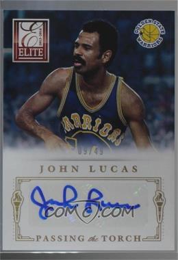 2013-14 Panini Elite - Passing the Torch Autographs #22 - John Lucas, John Lucas III /49 [Noted]