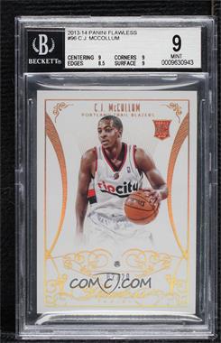 2013-14 Panini Flawless - [Base] #96 - C.J. McCollum /20 [BGS 9 MINT]