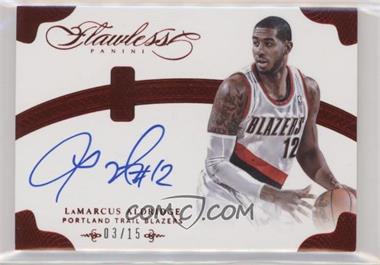 2013-14 Panini Flawless - NBA Signatures - Ruby #NB-LA - LaMarcus Aldridge /15