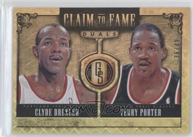 2013-14 Panini Gold Standard - Claim to Fame Duals #35 - Clyde Drexler, Terry Porter /49