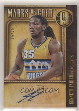 2013-14 Panini Gold Standard - Marks of Gold Autographs #46 - Kenneth Faried /25