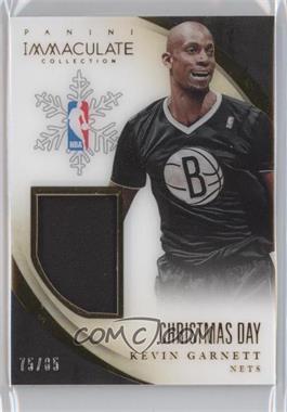 2013-14 Panini Immaculate Collection - Christmas Day #7 - Kevin Garnett /85