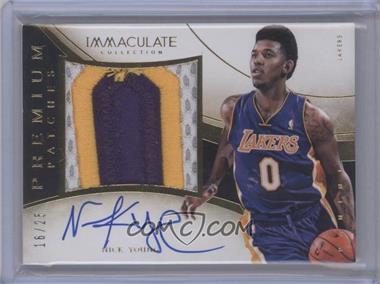 2013-14 Panini Immaculate Collection - Premium Patches Signatures #47 - Nick Young /25
