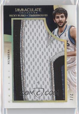 2013-14 Panini Immaculate Collection - Team Logos - Numbers #36 - Ricky Rubio /7