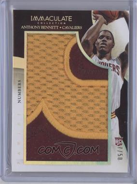 2013-14 Panini Immaculate Collection - Team Logos - Numbers #8 - Anthony Bennett /50