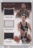 Derrick Favors, Gordon Hayward, Enes Kanter #/49