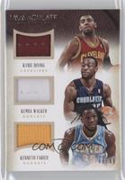 Kyrie Irving, Kemba Walker, Kenneth Faried #/49