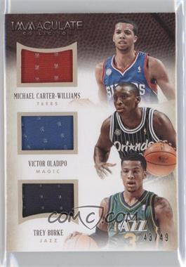 2013-14 Panini Immaculate Collection - Trios Materials #43 - Michael Carter-Williams, Victor Oladipo, Trey Burke /49