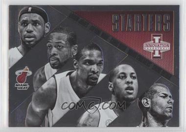 2013-14 Panini Innovation - Starters #11 - Chris Bosh, Dwyane Wade, LeBron James, Mario Chalmers, Shane Battier