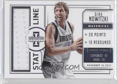 2013-14 Panini Innovation - Stat Line Jerseys #10 - Dirk Nowitzki /175