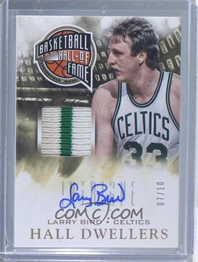 2013-14 Panini Intrigue - Hall Dwellers Material Autographs - Gold Prime #HD-LB - Larry Bird /10