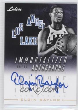 2013-14 Panini Intrigue - Immortalized Autographs - Gold #28 - Elgin Baylor /10