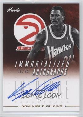 2013-14 Panini Intrigue - Immortalized Autographs #52 - Dominique Wilkins /25