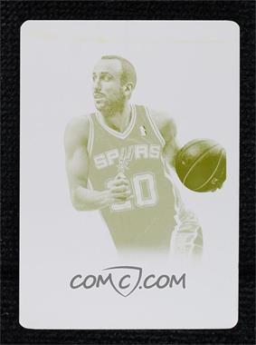 2013-14 Panini National Treasures - [Base] - Printing Plate Yellow #51 - Manu Ginobili /1