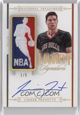 2013-14 Panini National Treasures - Logoman Signatures #LS-JF - Jimmer Fredette /5 [Noted]