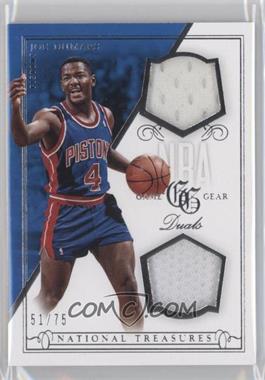 2013-14 Panini National Treasures - NBA Game Gear Duals #3 - Joe Dumars /75