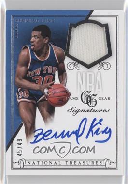 2013-14 Panini National Treasures - NBA Game Gear Signatures #GS-BK - Bernard King /49