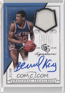 2013-14 Panini National Treasures - NBA Game Gear Signatures #GS-BK - Bernard King /49